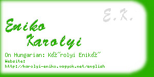 eniko karolyi business card